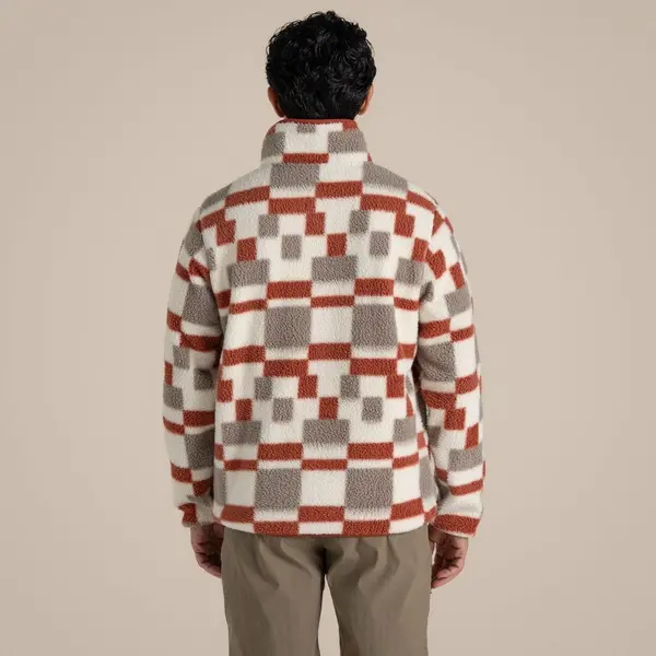 craghoppers Men's Clifford Half Zip Fleece | Red Beach Print