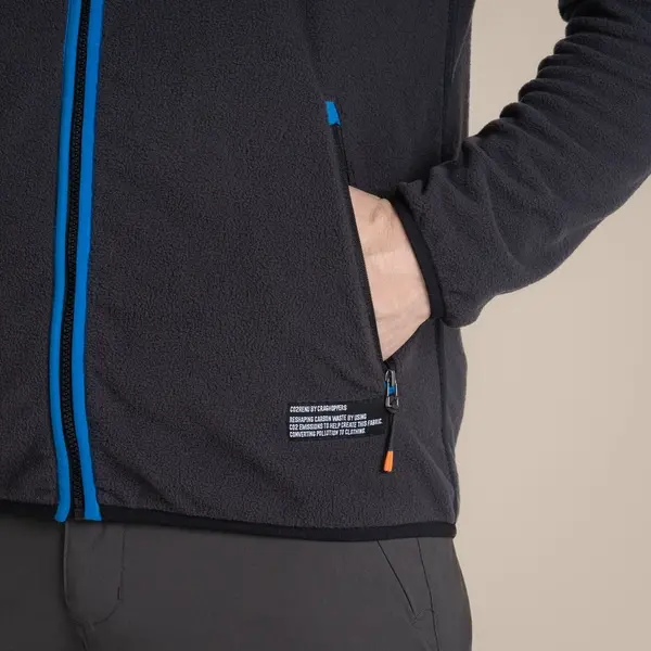 Craghoppers Men's CO2 Renu Full Zip Fleece | Black Pepper