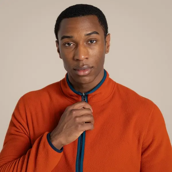 Craghoppers Men's CO2 Renu Full Zip Fleece | Carnelian Orange