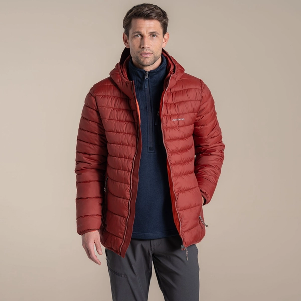 Craghoppers Men's Compresslite IX Hooded Insulating Jacket | Red Jasper