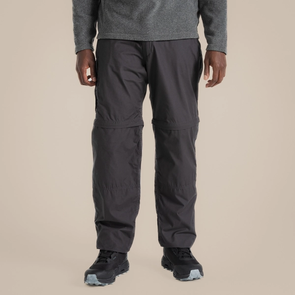 Craghoppers Men's Kiwi Convertible Trousers | Black Pepper