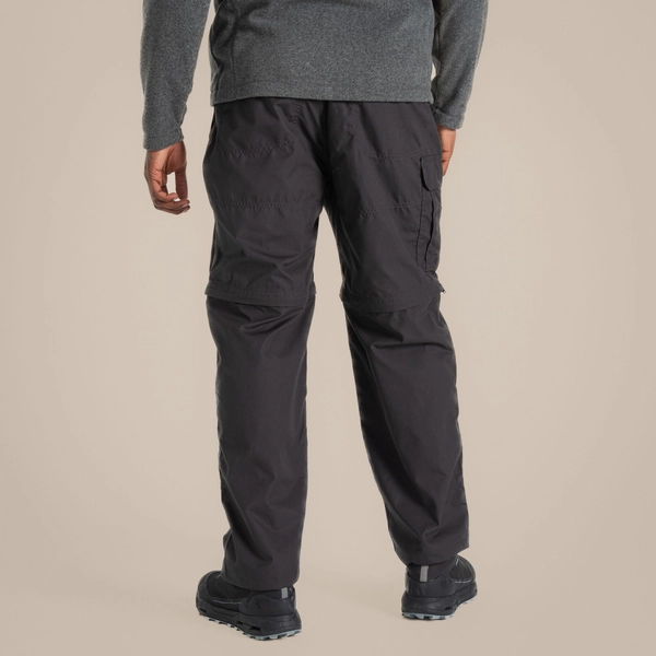 craghoppers Men's Kiwi Convertible Trousers | Black Pepper