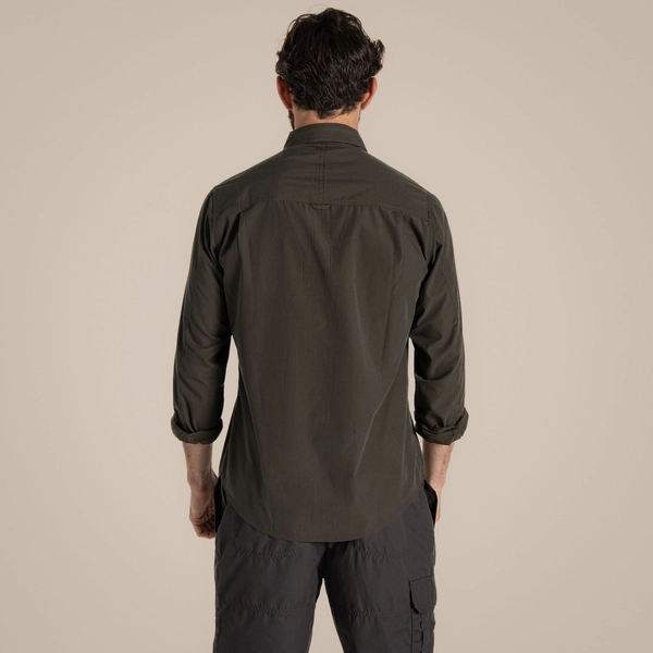 craghoppers Men's Kiwi Long Sleeved Shirt | Woodland Green