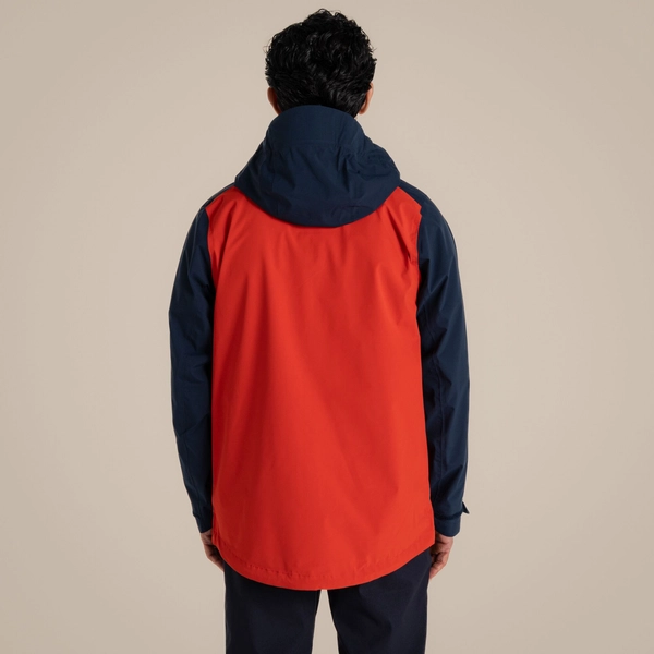 craghoppers Men's Maris 2.5L Stretch Waterproof Jacket | Blue Navy / Pimento Red