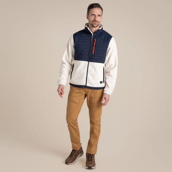 Craghoppers Men's Montadale Insulating Hybrid Jacket | Ecru / Blue Navy