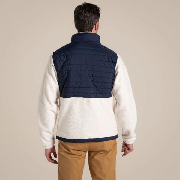 craghoppers Men's Montadale Insulating Hybrid Jacket | Ecru / Blue Navy