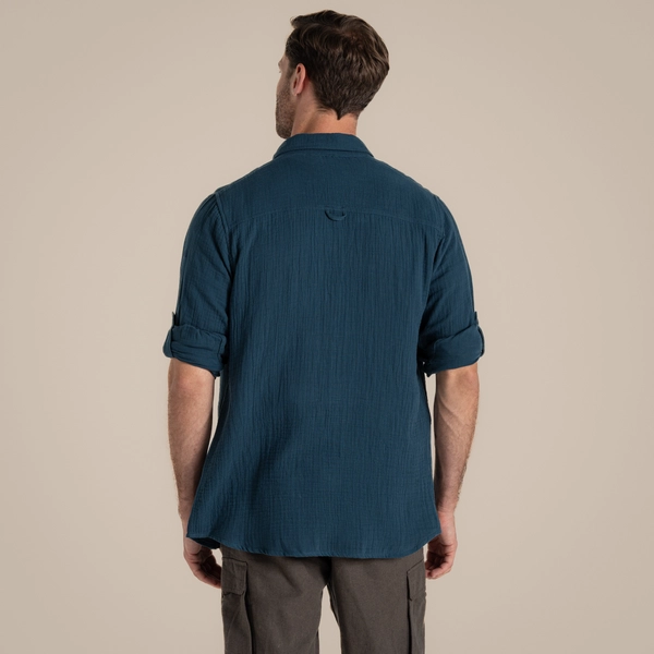 craghoppers Men's Moro Long Sleeved Shirt | Blue Stone
