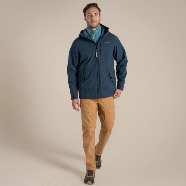 Craghoppers Men's National Trust Fairbrook Waterproof Jacket | Blue Stone