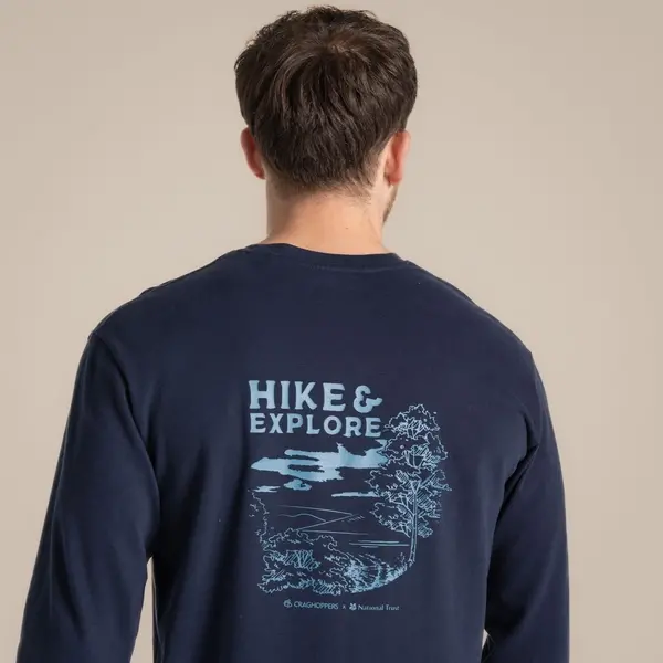 Craghoppers Men's National Trust Limestone Long Sleeved Top | Blue Navy