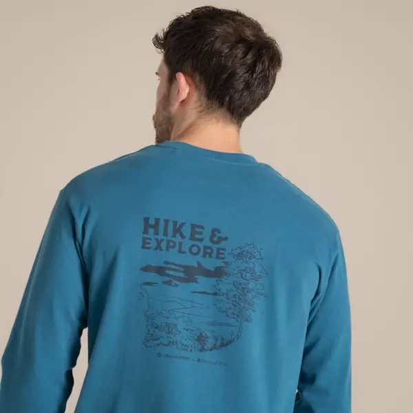 craghoppers Men's National Trust Limestone Long Sleeved Top | Brisk Blue