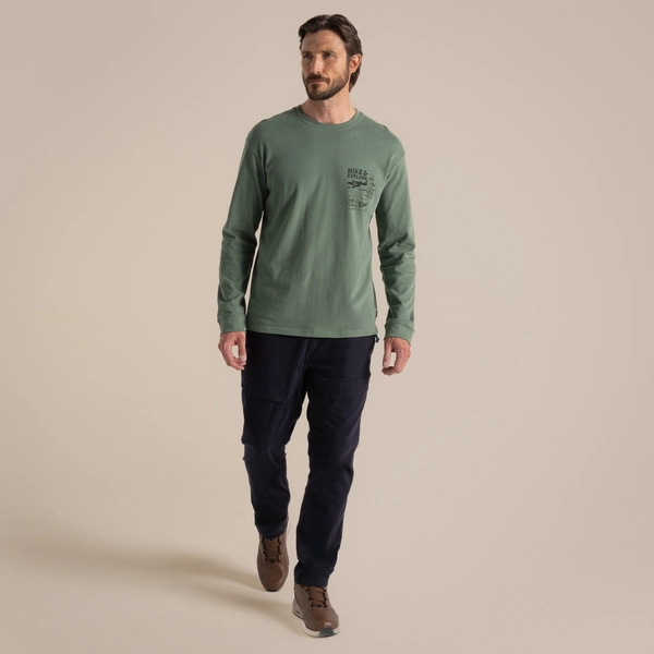 Craghoppers Men's National Trust Limestone Long Sleeved Top | Laurel Green