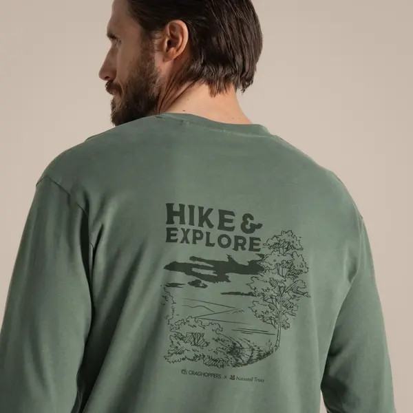 Craghoppers Men's National Trust Limestone Long Sleeved Top | Laurel Green
