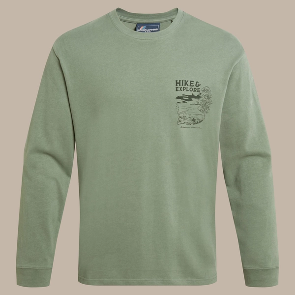 Craghoppers Men's National Trust Limestone Long Sleeved Top | Laurel Green