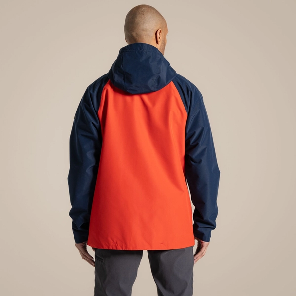 craghoppers Men's Osuna Waterproof Jacket | Blue Navy / Pimento Red