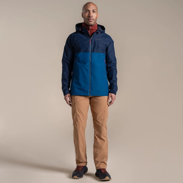 Craghoppers Men's Osuna Waterproof Jacket | Blue Navy / Poseidon Blue
