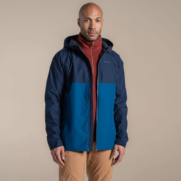 Craghoppers Men's Osuna Waterproof Jacket | Blue Navy / Poseidon Blue