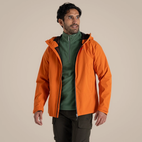 Craghoppers Men's Ponsa Waterproof Jacket | Papaya Orange