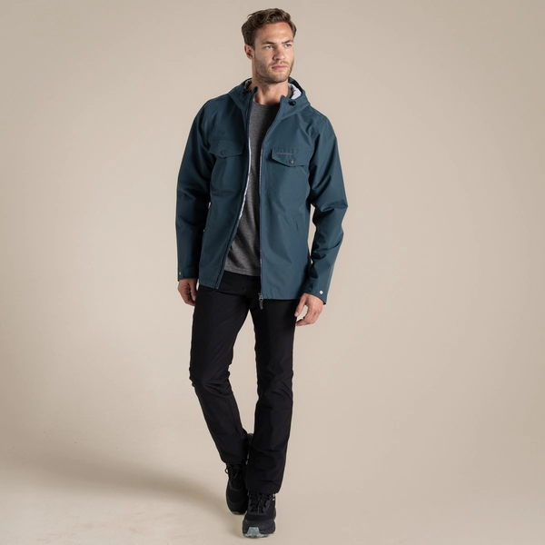 Craghoppers Mens' Harslow Waterproof Jacket | Blue Stone