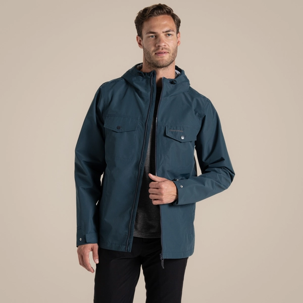 Craghoppers Mens' Harslow Waterproof Jacket | Blue Stone