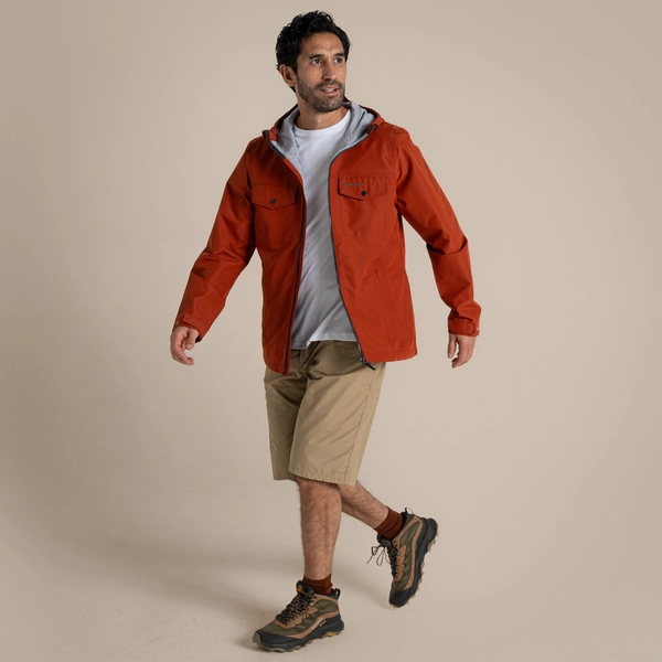 Craghoppers Mens' Harslow Waterproof Jacket | Red Beach