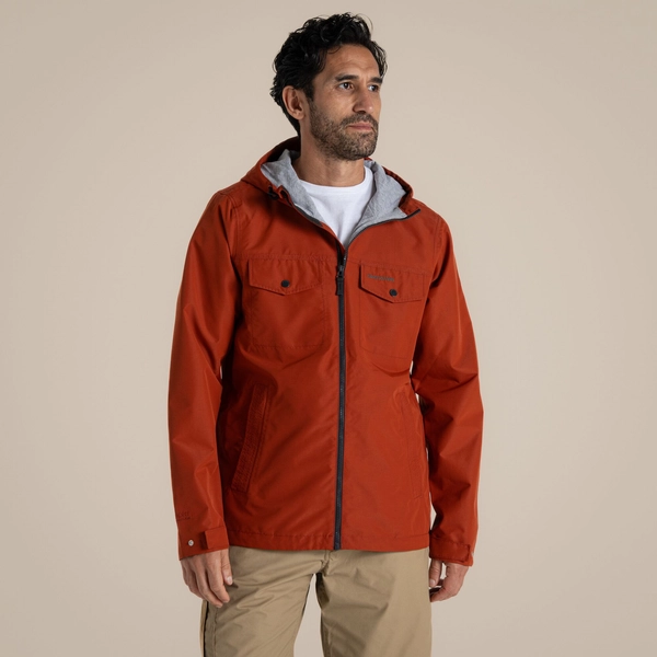 Craghoppers Mens' Harslow Waterproof Jacket | Red Beach