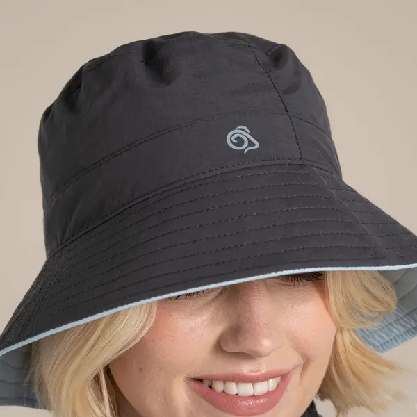 Craghoppers Unisex NosiLife Sun Hat III | Black Pepper / Niagara Blue