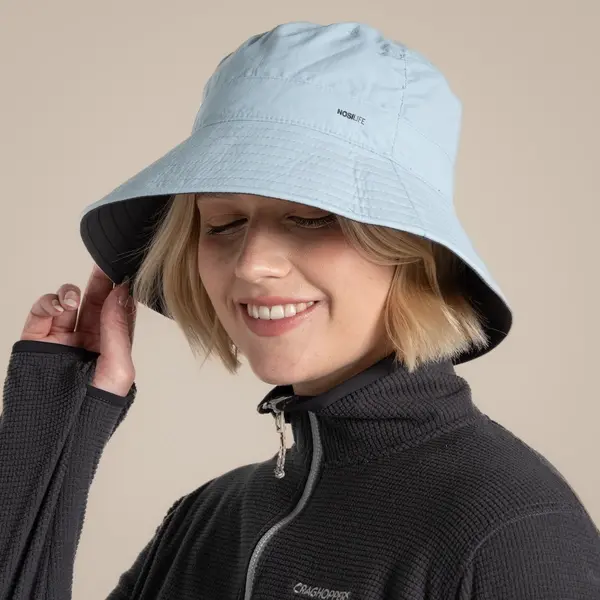 Craghoppers Unisex NosiLife Sun Hat III | Black Pepper / Niagara Blue