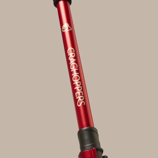 craghoppers Venture Antishock Walking Poles | Anodised Red / Anodised Grey