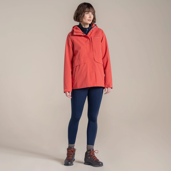 Craghoppers Women's Caldbeck II Waterproof Jacket | Compote Red
