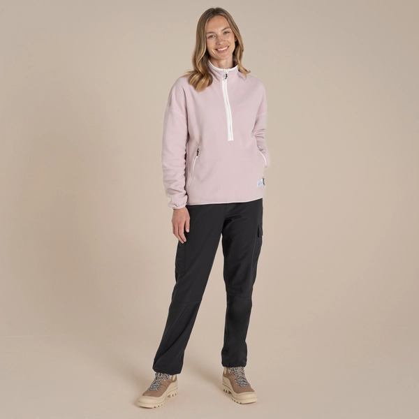 Craghoppers Women's CO2 Renu Half Zip Fleece | Dusky Carnation