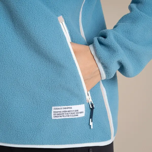 Craghoppers Women's CO2 Renu Half Zip Fleece | Light Denim