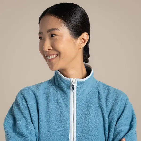 Craghoppers Women's CO2 Renu Half Zip Fleece | Light Denim