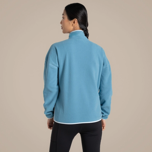 craghoppers Women's CO2 Renu Half Zip Fleece | Light Denim