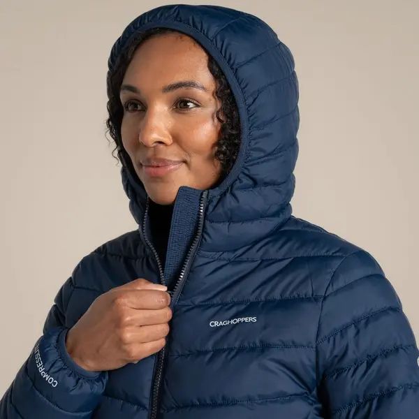 Craghoppers Women's Compresslite IX Hooded Insulating Jacket | Blue Navy
