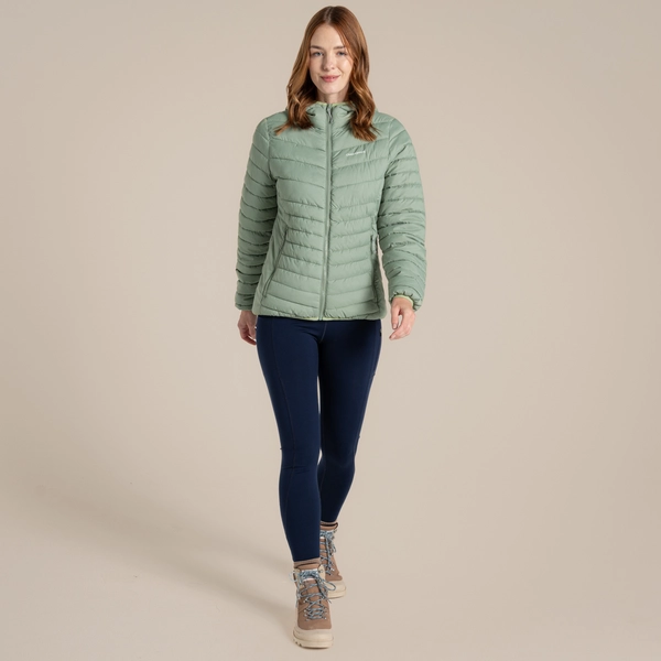 Craghoppers Women's Compresslite IX Hooded Insulating Jacket | Deep Bud Green