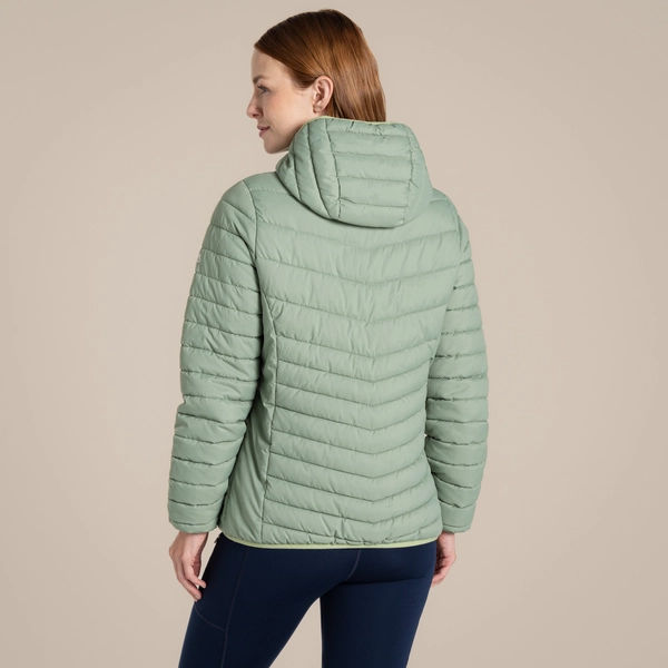 craghoppers Women's Compresslite IX Hooded Insulating Jacket | Deep Bud Green
