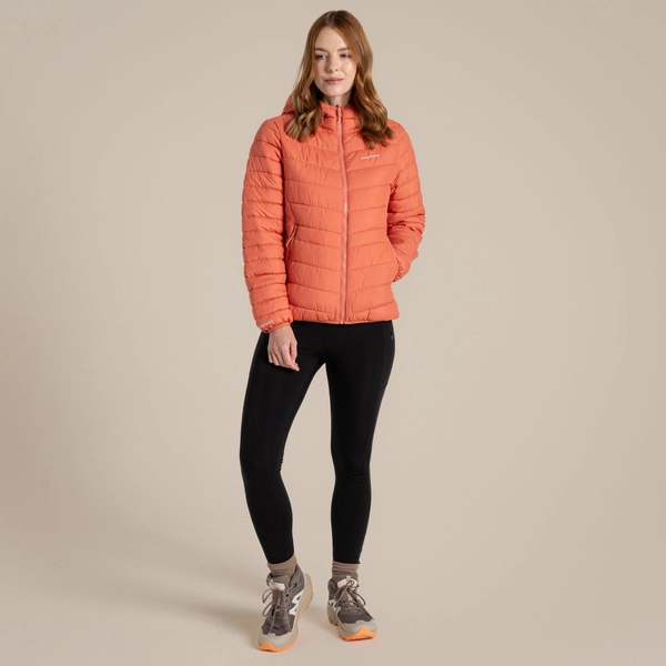 Craghoppers Women's Compresslite IX Hooded Insulating Jacket | Red Sandstone