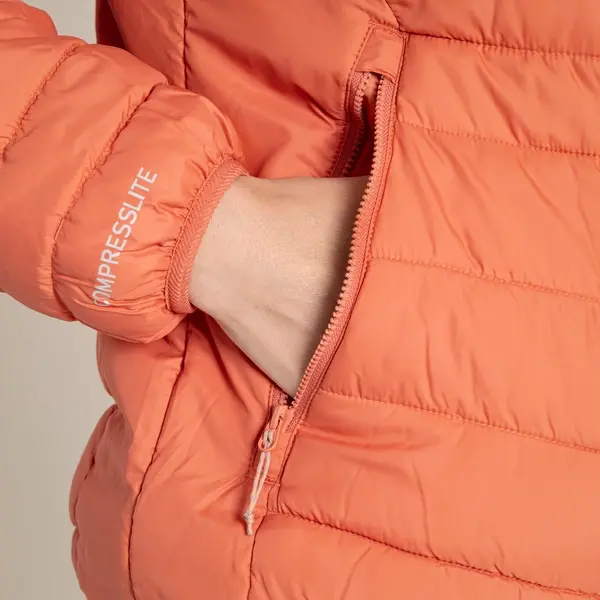 Craghoppers Women's Compresslite IX Hooded Insulating Jacket | Red Sandstone