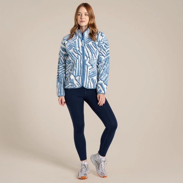 Craghoppers Women's Dante Full Zip Fleece | Dark Nimbus Blue Print
