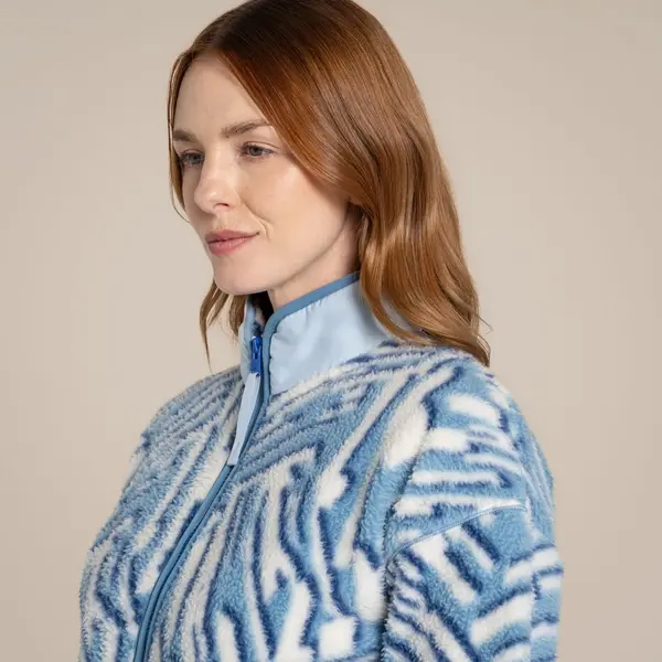Craghoppers Women's Dante Full Zip Fleece | Dark Nimbus Blue Print