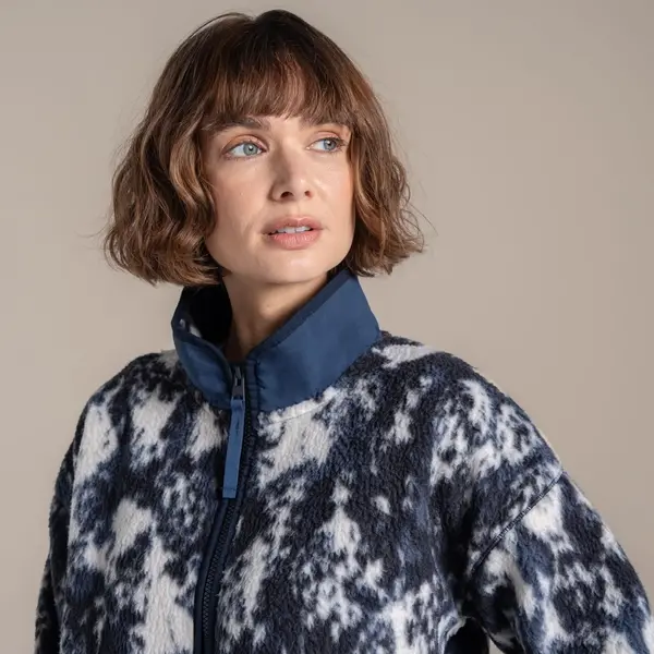 Craghoppers Women's Dante Full Zip Fleece | Dark Sapphire Print