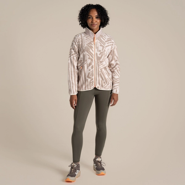 Craghoppers Women's Dante Full Zip Fleece | Fresh Beige Print