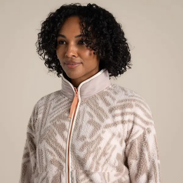 Craghoppers Women's Dante Full Zip Fleece | Fresh Beige Print