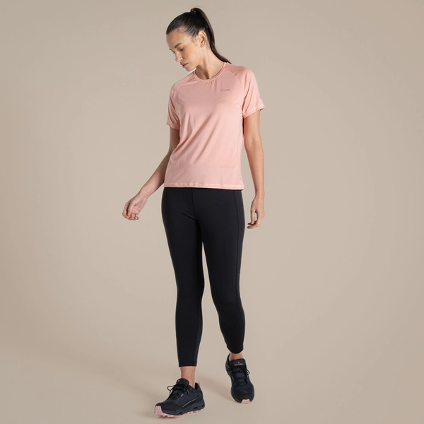 Craghoppers Women's Ellie Short Sleeved T-Shirt | Pink Peach