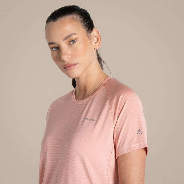 Craghoppers Women's Ellie Short Sleeved T-Shirt | Pink Peach