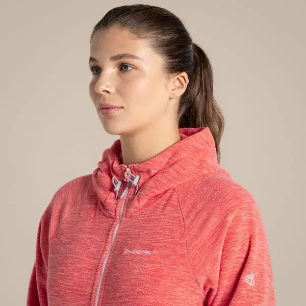 Craghoppers Women's Esk Hooded Half Zip Fleece | Coral Reef