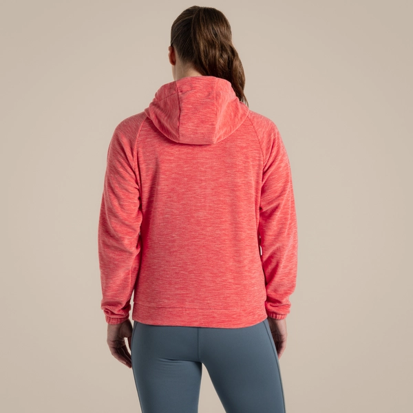 craghoppers Women's Esk Hooded Half Zip Fleece | Coral Reef