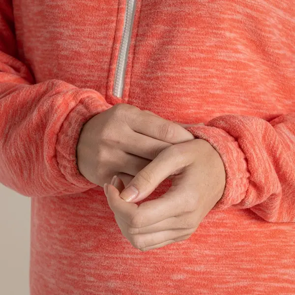 Craghoppers Women's Esk Hooded Half Zip Fleece | Deep Coral