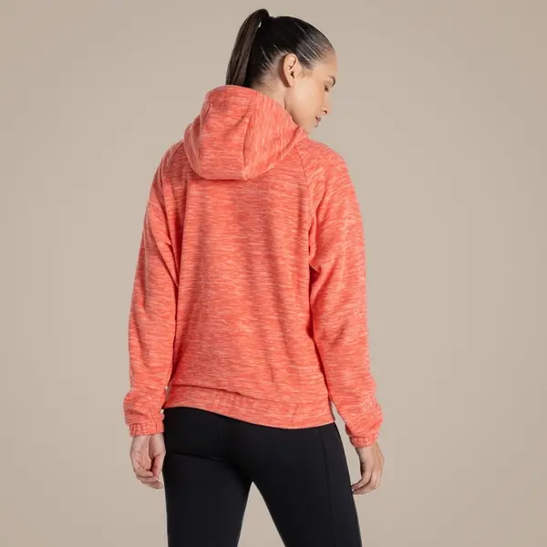craghoppers Women's Esk Hooded Half Zip Fleece | Deep Coral