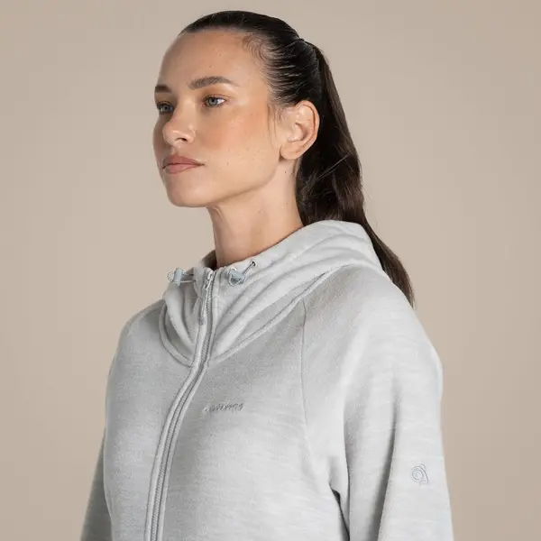 Craghoppers Women's Esk Hooded Half Zip Fleece | Lunar Grey